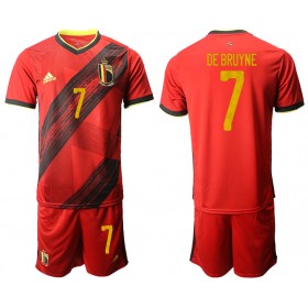 Fußballtrikots Belgien DE BRUYNE 7 Kinder Euro 2020 Kurzarm Heimtrikotsatz kaufen